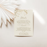 Gilded Floral Cream & Gold Details Enclosure Card<br><div class="desc">This gilded floral cream and gold details enclosure card is perfect for an elegant wedding. The modern boho design features a whimsical arrangement of faux gold foil hand drawn flowers,  leaves and botanicals on a cream background.</div>