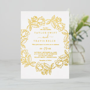 Gilded Floral Gold Foil Wedding
