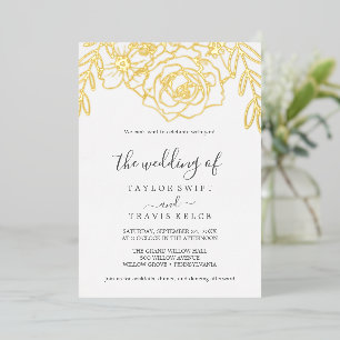 Gilded Floral   Gold Foil Wedding 