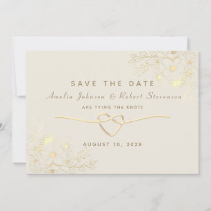 Gilded Floral Gold Wedding Save The Date