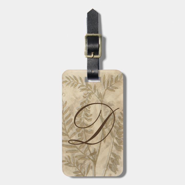 Gilded Foliage I Luggage Tag (Front Vertical)
