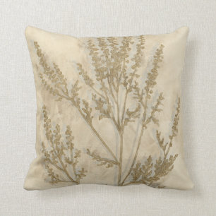 Gilded Foliage II Throw Pillow