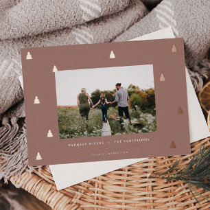 Gilded Forest   Elegant Christmas Photo Foil Holiday Card