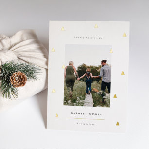 Gilded Forest   Elegant Christmas Photo Foil Holiday Card
