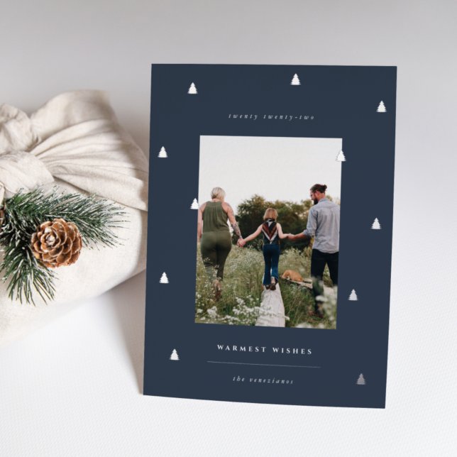 Gilded Forest | Elegant Christmas Photo Foil Holiday Card (Creator Uploaded)