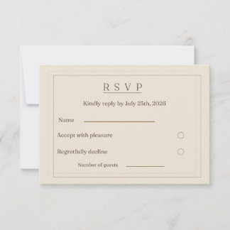 Gilded Frame Wedding RSVP Card | Matching Wedding