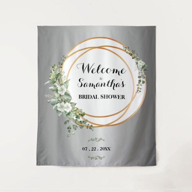 Gilded Garden: A Silver and Gold Bridal Tapestry (Front)