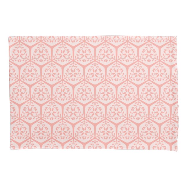 Gilded Garden Lattice - Peach Blush Pillow Case (Front)