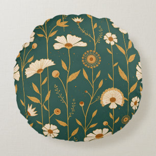 Gilded Garden Luxury Round Pillow Designer Colle