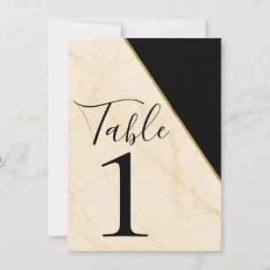 Gilded Geometry Luxe Ivory Gold Marble Table Invitation