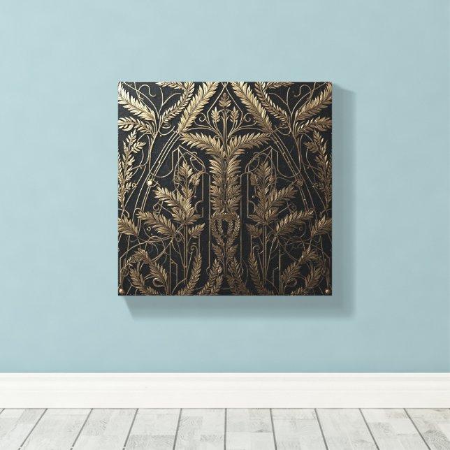 Gilded Grain Harvest Canvas Print (Insitu(Wood Floor))