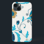 Gilded Indigo Flowers with White Background iPhone 13 Case<br><div class="desc">An Erica J. Vess original, gilded indigo flowers rest on a white background. A simple, subtle painting that anyone would love to receive as a gift!</div>