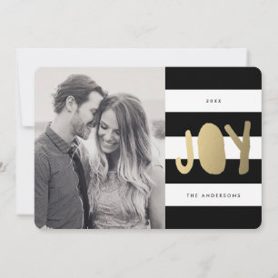 Gilded Joy   Holiday Photo Card