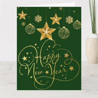 Gilded Midnight New Year’s Eve Card – Luxury 