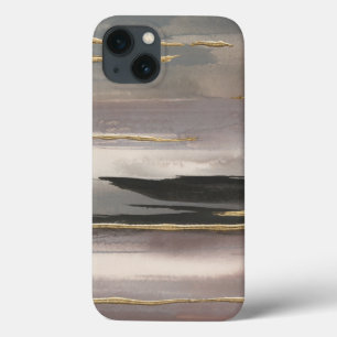Gilded Morning Fog II Gold Abstract Print iPhone 13 Case