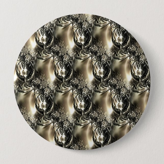Gilded Pearls 4 Inch Round Button (Front)