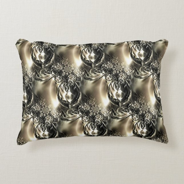 Gilded Pearls Accent Pillow (Front)