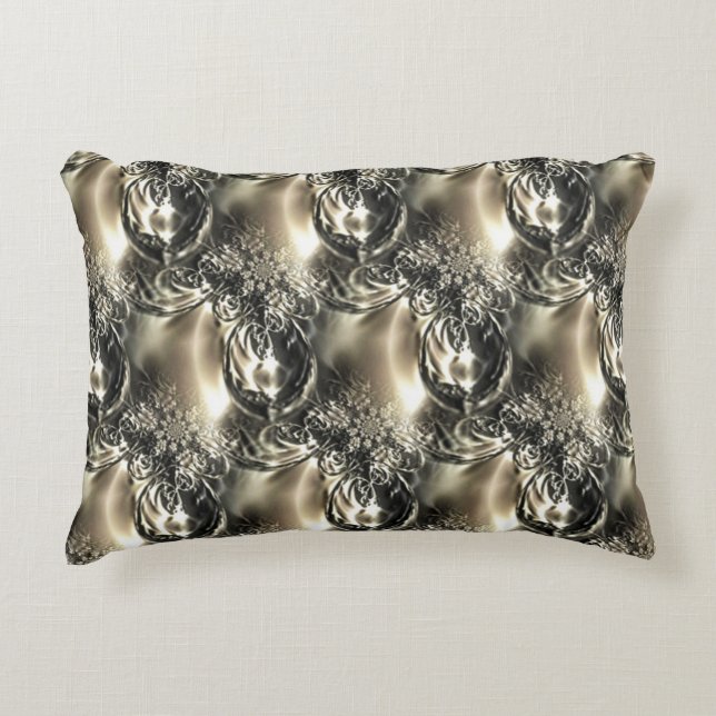 Gilded Pearls Accent Pillow (Front)