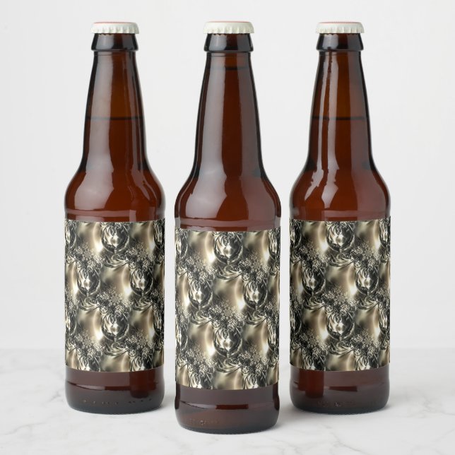 Gilded Pearls Beer Bottle Label (Bottles)
