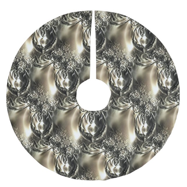 Gilded Pearls Brushed Polyester Tree Skirt (Front)