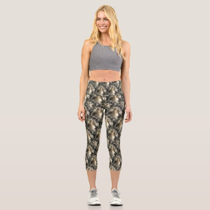Gilded Pearls Capri Leggings