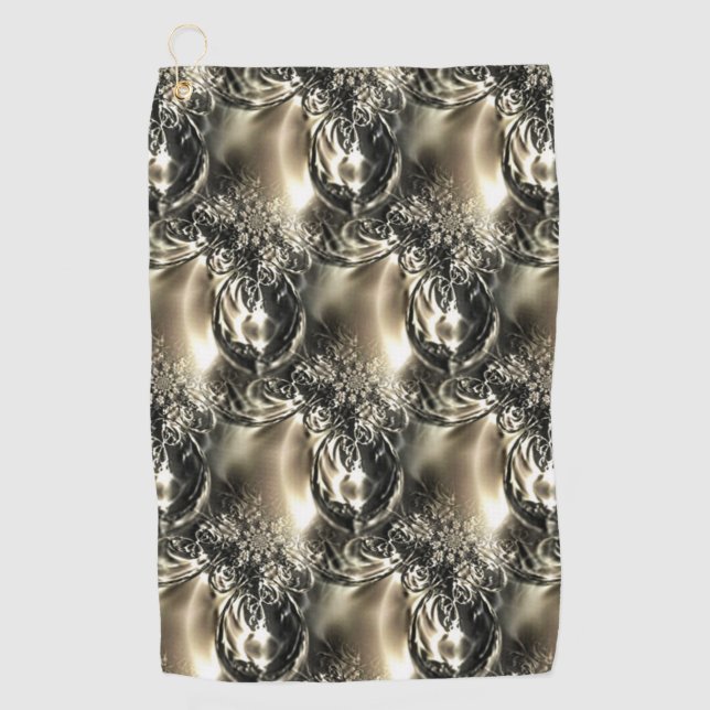Gilded Pearls Golf Towel (Front)