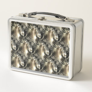 Gilded Pearls Metal Lunch Box