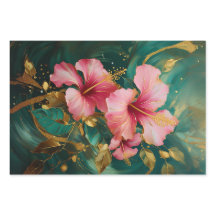 Gilded Pink Hibiscus, Coconut Grove