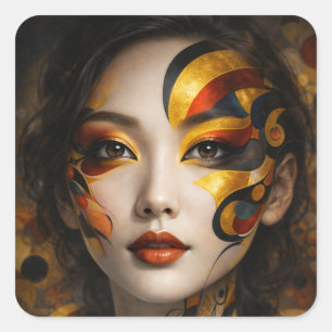 Gilded Reverie Muse Square Sticker