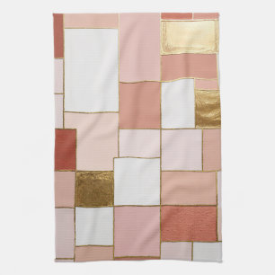 Gilded Rose Geometry Kitchen Towel
