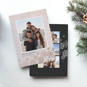 Gilded Snow Photo Foil Holiday Card