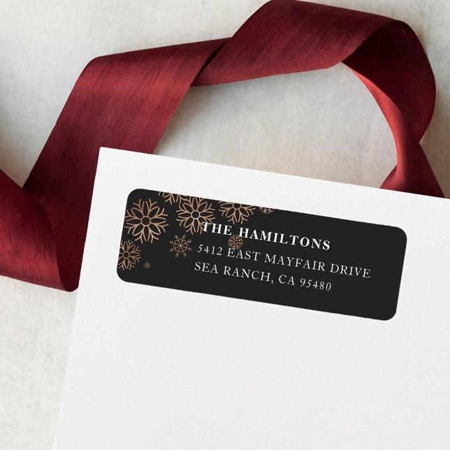 Gilded Snow Return Address Label (Creator Uploaded)