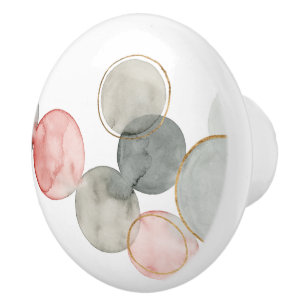 Gilded Spheres Ceramic Knob