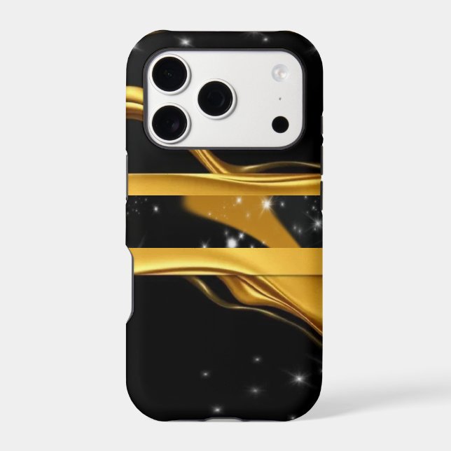 Gilded Starburst: Abstract Liquid Gold Protective  (Verso)