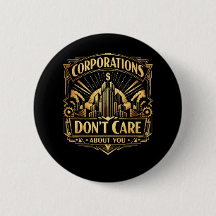 Gilded Towers of Greed 2 Inch Round Button