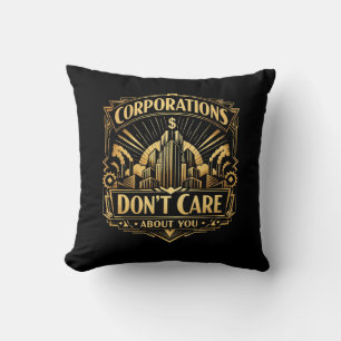 Gilded Towers of Greed Throw Pillow
