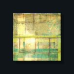 Gilded Turquoise and Green Abstract Painting Canvas Print<br><div class="desc">An abstract painting by Jennifer Goldberger that utilizes shades of gilded turquoise and green to create a warm,  familiar feeling. A nice stroll through the woods during the spring or summer would yield some of these same colours. Bring the gift of nature to your home by purchasing this piece!</div>