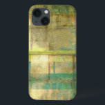 Gilded Turquoise and Green Abstract Painting iPhone 13 Case<br><div class="desc">An abstract painting by Jennifer Goldberger that utilizes shades of gilded turquoise and green to create a warm, familiar feeling. A nice stroll through the woods during the spring or summer would yield some of these same colours. Bring the gift of nature to your home by purchasing this piece!</div>