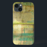 Gilded Turquoise and Green Abstract Painting iPhone 13 Case<br><div class="desc">An abstract painting by Jennifer Goldberger that utilizes shades of gilded turquoise and green to create a warm, familiar feeling. A nice stroll through the woods during the spring or summer would yield some of these same colours. Bring the gift of nature to your home by purchasing this piece!</div>
