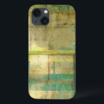 Gilded Turquoise and Green Abstract Painting iPhone 13 Case<br><div class="desc">An abstract painting by Jennifer Goldberger that utilizes shades of gilded turquoise and green to create a warm,  familiar feeling. A nice stroll through the woods during the spring or summer would yield some of these same colours. Bring the gift of nature to your home by purchasing this piece!</div>