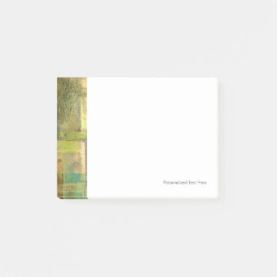 Gilded Turquoise and Green Abstract Painting Post-it Notes