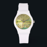 Gilded Turquoise and Green Abstract Painting Watch<br><div class="desc">An abstract painting by Jennifer Goldberger that utilizes shades of gilded turquoise and green to create a warm,  familiar feeling. A nice stroll through the woods during the spring or summer would yield some of these same colours. Bring the gift of nature to your home by purchasing this piece!</div>