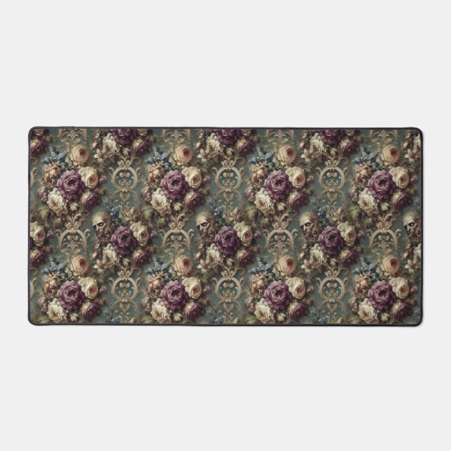 Gilded Unease – Gothic Victorian  Desk Mat (Front)