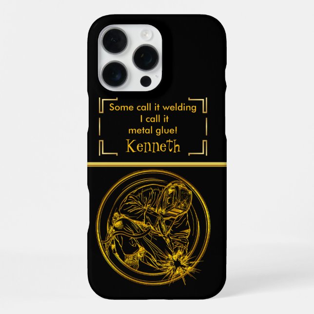 Gilded Welding Precision iPhone Case (Back)
