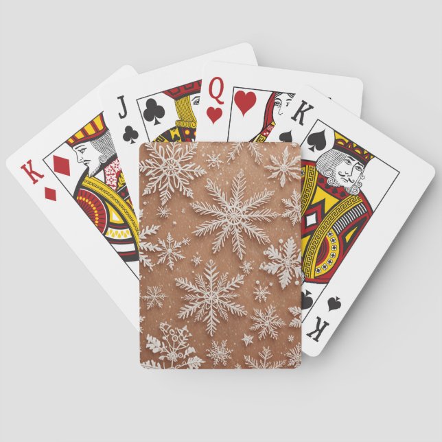 Gilded Winter Crystals Playing Cards (Back)