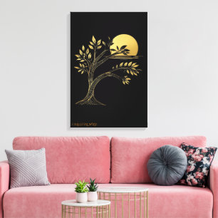 Gilded Zen Horizon Museum-Quality Gallery Canvas Print