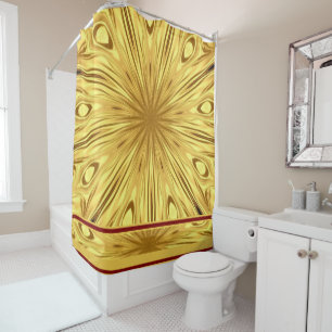 Gilded Zenith: Crimson & Gold Molten Swirl Luxury