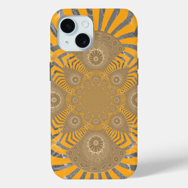 Gilded Zephyr: Elegance in Golden Yellow & Chrome Case-Mate iPhone Case (Back)