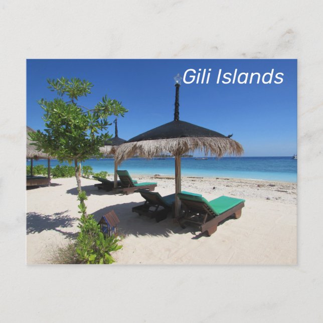 Gili Islands Beach Indonesia Postcard (Front)