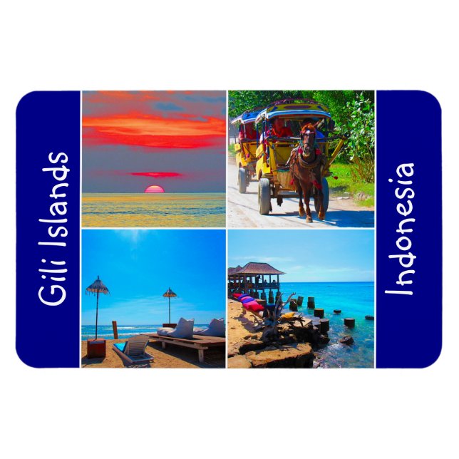 gili islands scenes magnet (Horizontal)